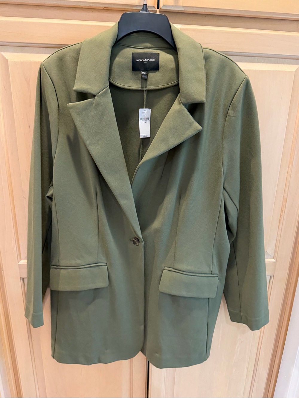NWT Banana Republic Olive Green Single-Button Blazer XXL